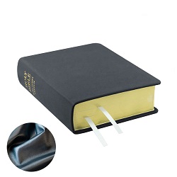 Large Pearlized Gunmetal LDS Scriptures | Leather Quad, Custom
